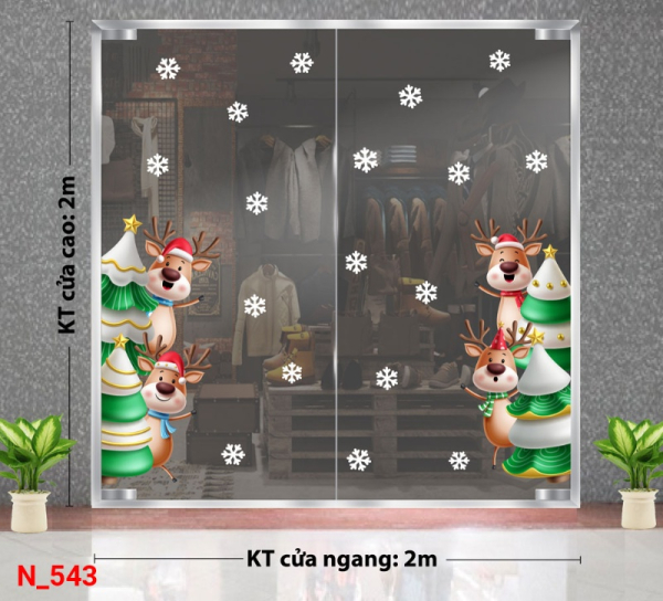 Decal dán tường Decal dán Noel  543 Decal dán tường Decal dán Noel  543