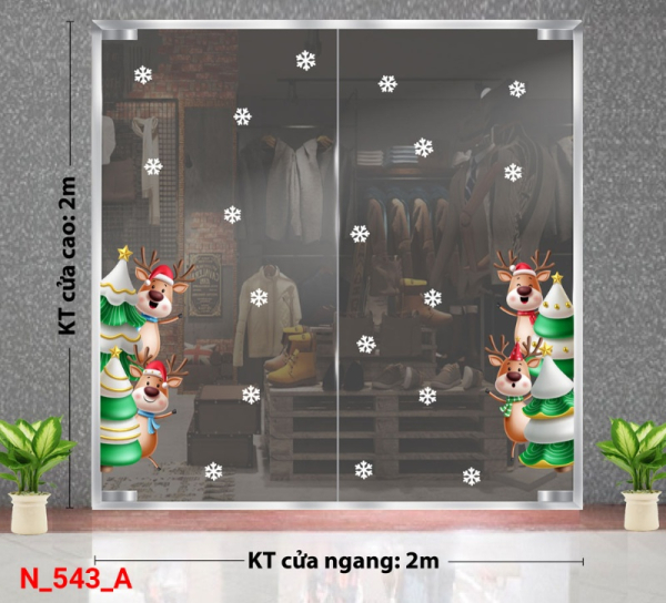 Decal dán tường Decal dán Noel  543A Decal dán tường Decal dán Noel  543A