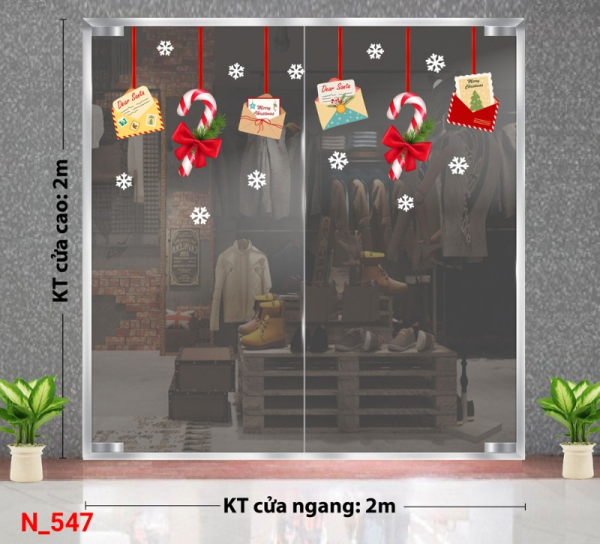 Decal dán tường Decal dán Noel 547 Decal dán tường Decal dán Noel 547