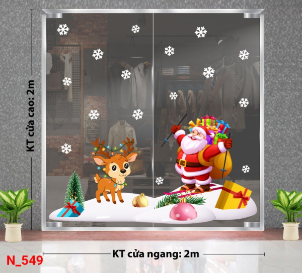 Decal dán tường Decal dán Noel 549 Decal dán tường Decal dán Noel 549