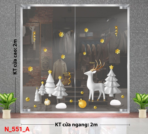 Decal dán tường Decal dán Noel 551A Decal dán tường Decal dán Noel 551A