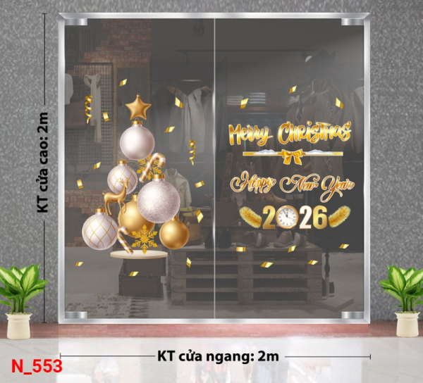 Decal dán tường Decal dán Noel 553 Decal dán tường Decal dán Noel 553