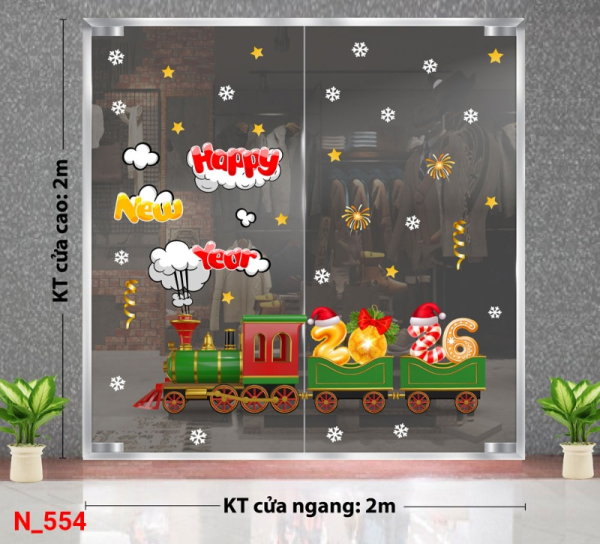 Decal dán tường Decal dán Noel 554 Decal dán tường Decal dán Noel 554