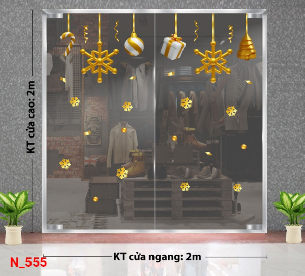 Decal dán tường Decal dán Noel 555 Decal dán tường Decal dán Noel 555