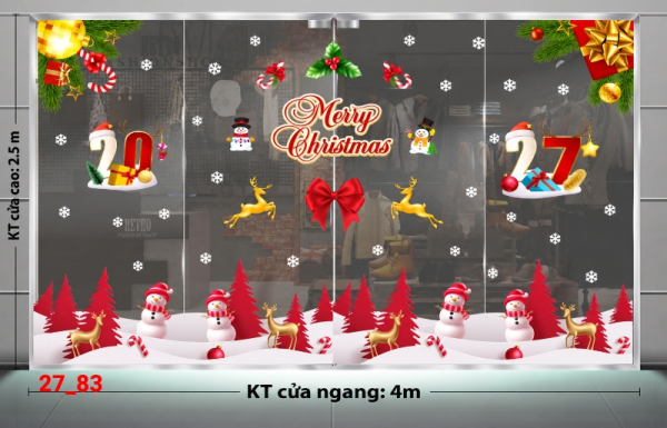 Decal dán tường Decal dán Noel combo số   83