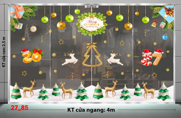 Decal dán tường Decal dán Noel combo số   85