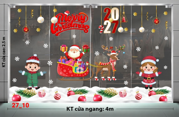 Decal dán tường Decal dán Noel combo số 10