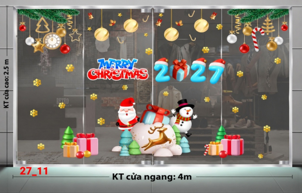 Decal dán tường Decal dán Noel combo số 11