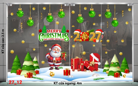 Decal dán tường Decal dán Noel combo số 12