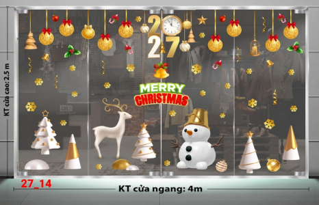 Decal dán tường Decal dán Noel combo số 14