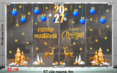 Decal dán tường Decal dán Noel combo số 18