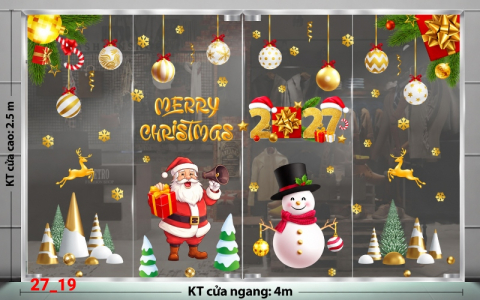 Decal dán tường Decal dán Noel combo số 19