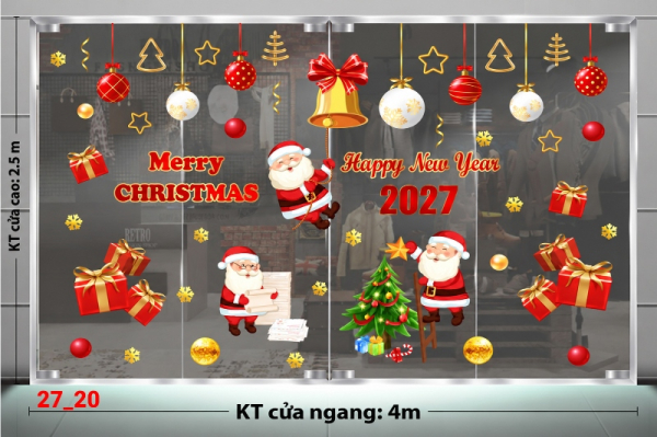 Decal dán tường Decal dán Noel combo số 20