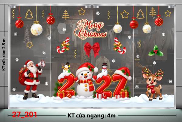Decal dán tường Decal dán Noel combo số 201