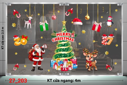 Decal dán tường Decal dán Noel combo số 203