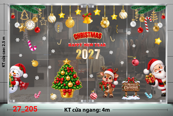 Decal dán tường Decal dán Noel combo số 205