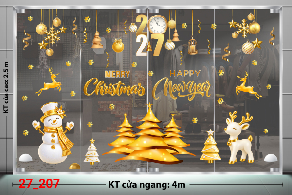 Decal dán tường Decal dán Noel combo số 207