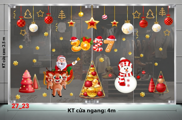 Decal dán tường Decal dán Noel combo số 23
