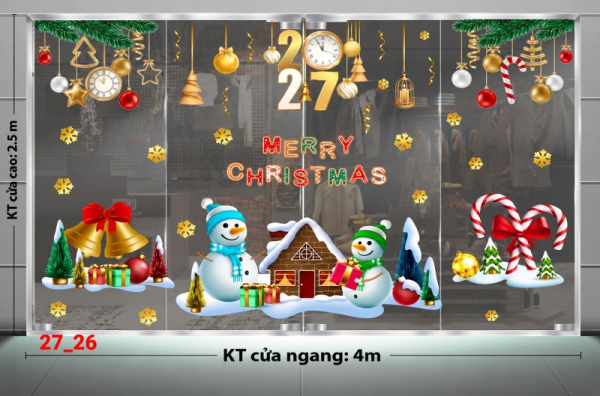 Decal dán tường Decal dán Noel combo số 26