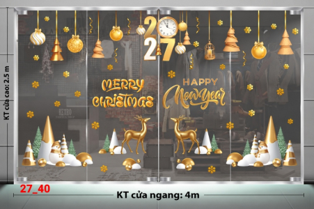 Decal dán tường Decal dán Noel combo số 40