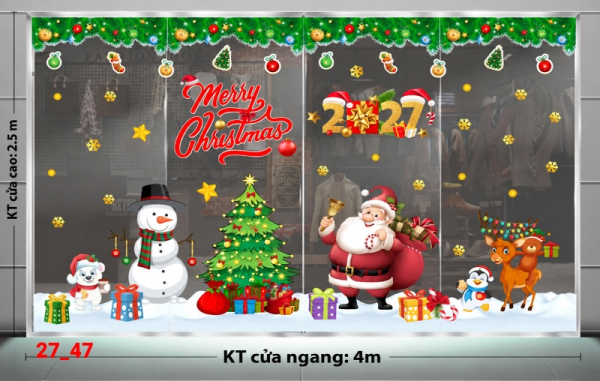 Decal dán tường Decal dán Noel combo số  47