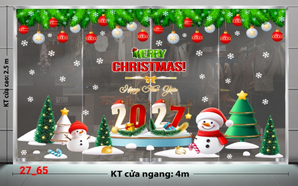 Decal dán tường Decal dán Noel combo số 65