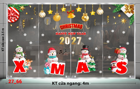 Decal dán tường  Decal dán Noel combo số 66