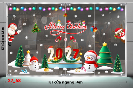 Decal dán tường Decal dán Noel combo số 68
