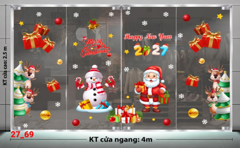 Decal dán tường Decal dán Noel combo số 69