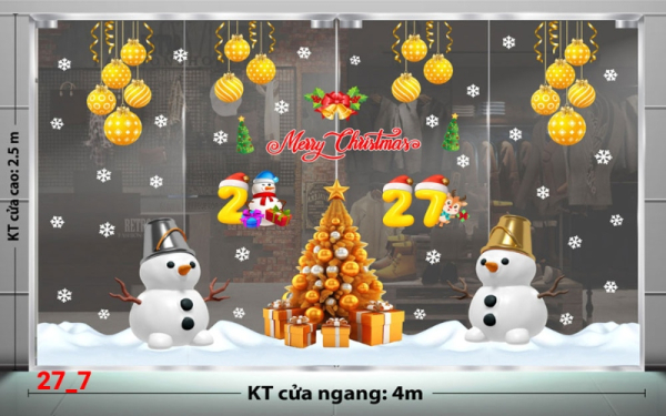 Decal dán tường Decal dán Noel combo số 7