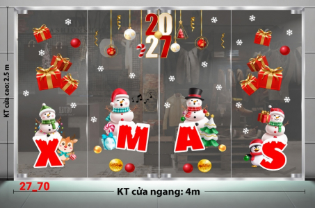 Decal dán tường Decal dán Noel combo số 70
