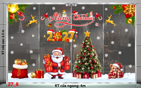 Decal dán tường Decal dán Noel combo số 8