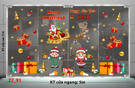 Decal dán tường Decal dán Noel combo số 91