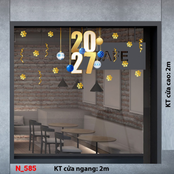 Decal dán tường Decal dán Noel số 585