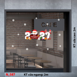 Decal dán tường Decal dán Noel số 587