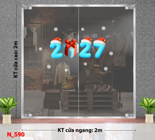 Decal dán tường Decal dán Noel số 590