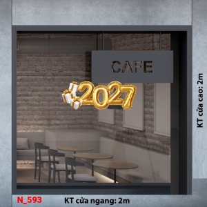 Decal dán tường Decal dán Noel số 593