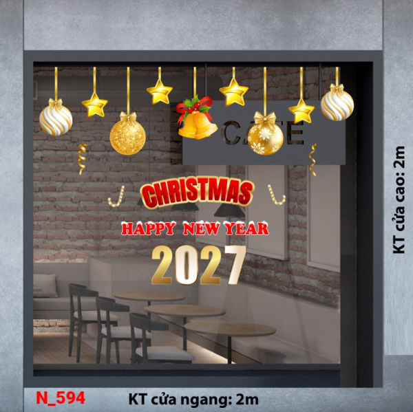 Decal dán tường Decal dán Noel số 594