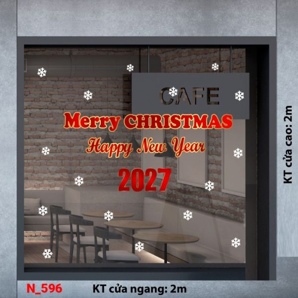 Decal dán tường Decal dán Noel số 596