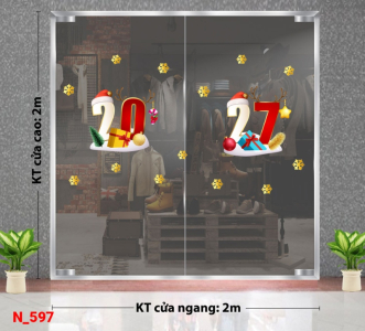 Decal dán tường Decal dán Noel số 597