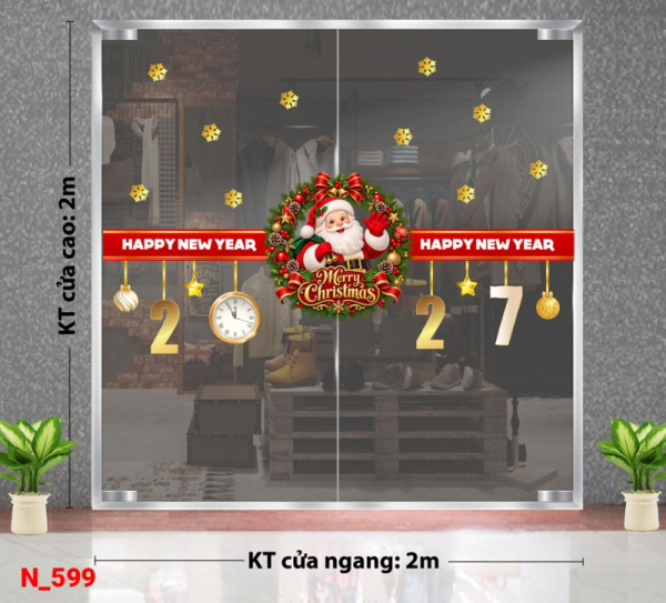 Decal dán tường Decal dán Noel số 599