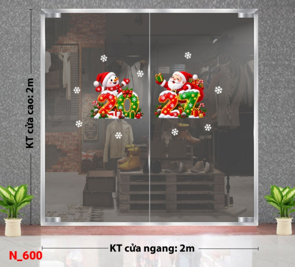 Decal dán tường Decal dán Noel số  600