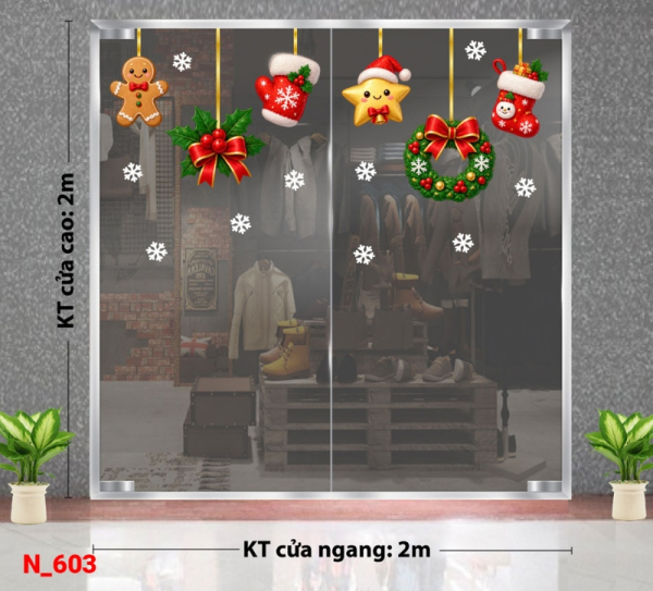Decal dán tường Decal dán Noel số 603