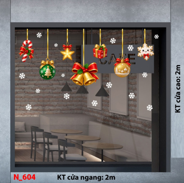 Decal dán tường Decal dán Noel số 604