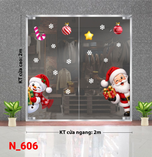 Decal dán tường Decal dán Noel số 606