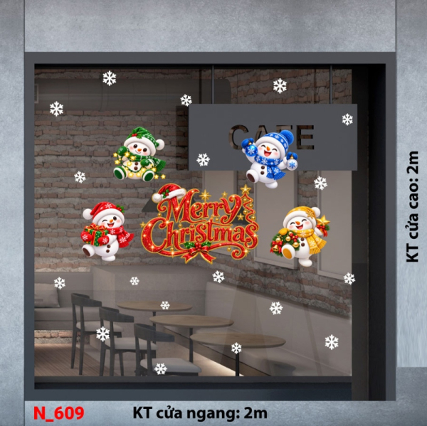 Decal dán tường Decal dán Noel số 609
