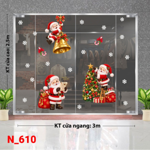 Decal dán tường  Decal dán Noel số 610