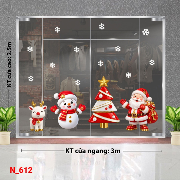 Decal dán tường Decal dán Noel số 612