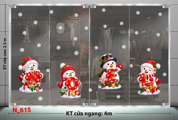 Decal dán tường Decal dán Noel số 615