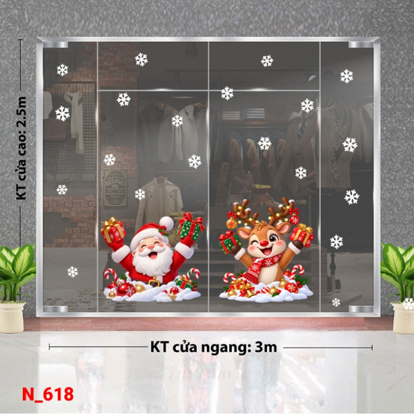 Decal dán tường Decal dán Noel số 618